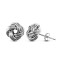 9ct White Gold Knot Stud Earrings