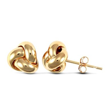 9ct Yellow Gold Knot Stud Earrings