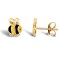 9ct Yellow Enamelled Bee Stud Earring