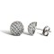 9ct White Gold Domed Stud Earrings