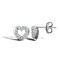 9ct White Gold Heart Stud Earrings