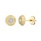9ct Yellow Gold 8mm CZ Bezel Stud Earrings