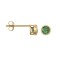 9ct Yellow Rub-over Set Emerald Stud Earrings