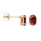 9ct Yellow Gold 6x4 Garnet Stud Earrings