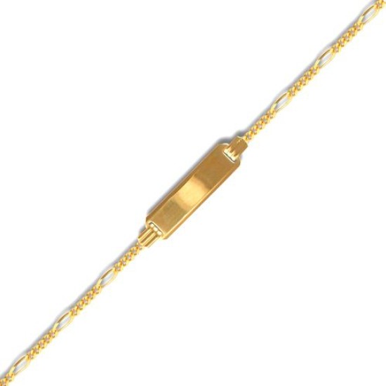 9ct Gold Fine Figaro ID Bracelet