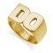 9ct Yellow Gold Initial Blank Ring