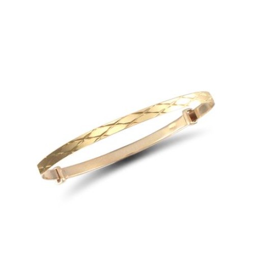 9ct Yellow Gold Childrens / baby Expanding Bangle