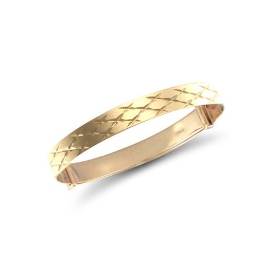 9ct Yellow Gold Childrens / baby Expanding Bangle