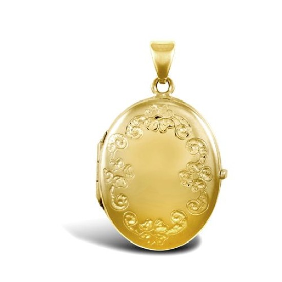 9ct Yellow Gold Oval Locket