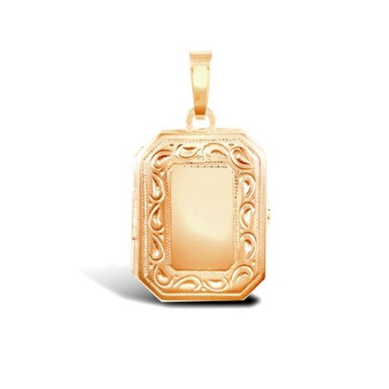 9ct Rose Gold Rectangular Locket