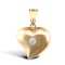 9ct Yellow Gold Heart Charm With An inset Cz