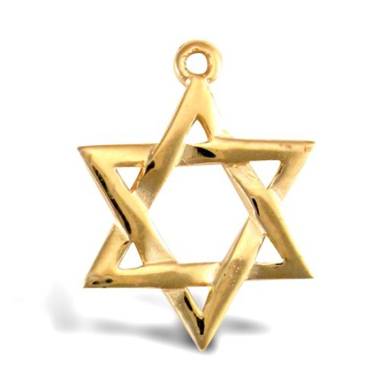9ct Yellow Gold Star Of David Pendant