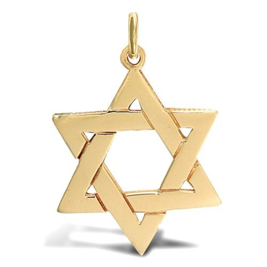 9ct Yellow Gold Star Of David Pendant