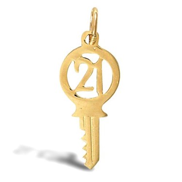 9ct Yellow Gold 21 Key Pendant