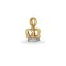 9ct Yellow Gold Cubic Zirconia Crown Pendant