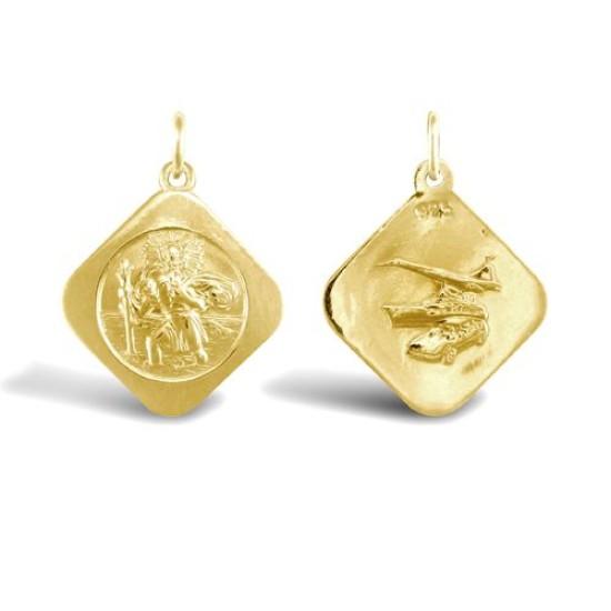 9ct Yellow Gold St Christopher Pendant