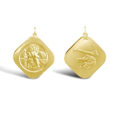 9ct Yellow Gold St Christopher Pendant