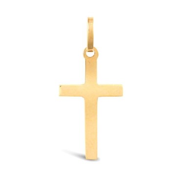 9ct Yellow Gold Plain Solid Cross