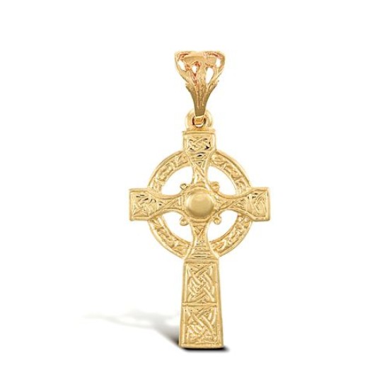 9ct Yellow Gold Celtic Cross