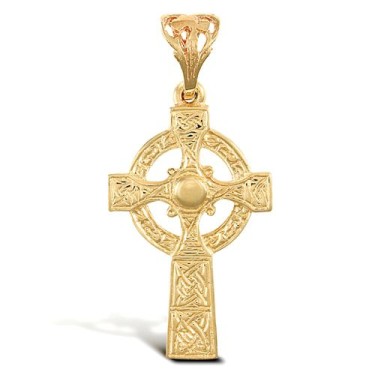 9ct Yellow Gold Celtic Cross