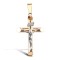 9ct Yellow And White Gold Crucifix Pendant