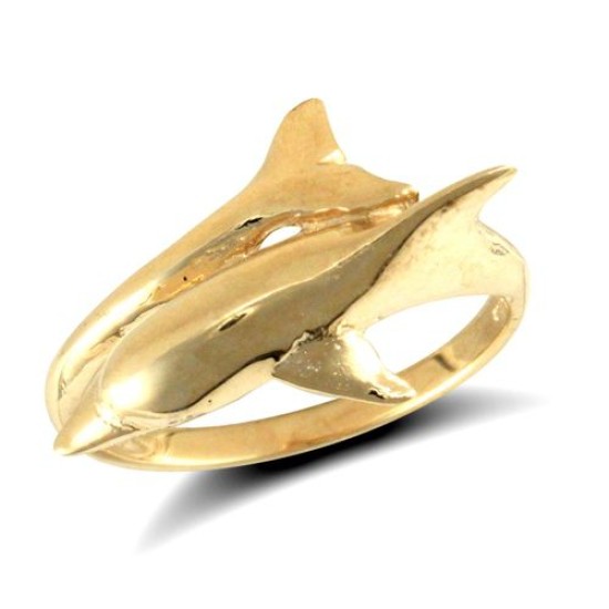 9ct Yellow Gold Dolphin Ring