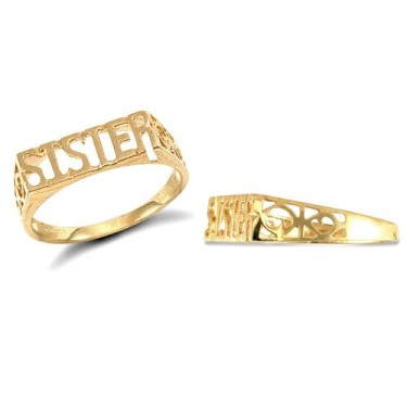 9ct Yellow Gold Sister Ring