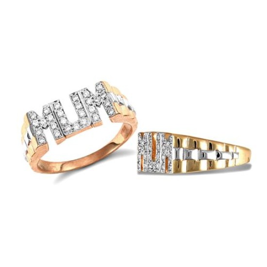 9ct Yellow Gold Cubic Zirconia Mum Ring