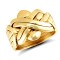9ct Yellow Gold 6 Piece Colour Puzzle Ring