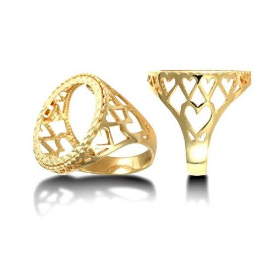 9ct Yellow Gold Full Sovereign Ring