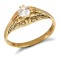 9ct Yellow Gold Gents Cubic Zirconia Ring