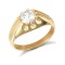 9ct Yellow Gold Gents Cubic Zirconia Ring