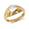 9ct Yellow Gold Gents Cubic Zirconia Ring