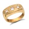 9ct Yellow Gold Gents Cubic Zirconia Ring