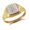 9ct Yellow Gold Gents Cubic Zirconia Ring