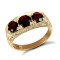 9ct Yellow Gold Gents Garnet Ring
