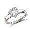 9ct White Gold Cubic Zirconia Heart Ring