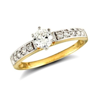 9ct Yellow Gold Fancy Cubic Zirconia Ring