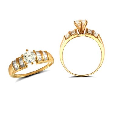 9ct Yellow Gold Fancy Cubic Zirconia Ring