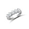 9ct White Ladies CZ 5 Stone Ring