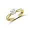 9ct Yellow Rbc CZ Solitaire Ring