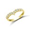 9ct Yellow Ladies CZ Wishbone Ring