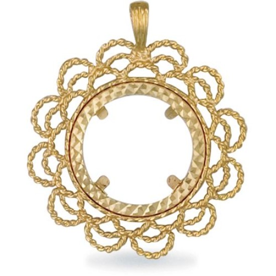 9ct Yellow Gold Half Sovereign Pendant