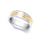 9ct White and Yellow Fancy 7mm Wedding Band 7mm