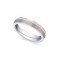 2 Colour 9ct Rose and White Fancy 4mm Wedding Ring 4mm