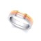 3 Colour 9ct Yellow, Rose and White Fancy 5mm Wedding Ring 5mm