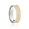18ct White & Yellow Flat Court 6mm Celtic Laser Engraved Wedding Band 6mm