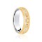 9ct White & Yellow Court 6mm Celtic Laser Engraved Wedding Band 6mm