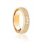 18ct Yellow & White Court 6mm Celtic Laser Engraved Wedding Band 6mm