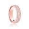 9ct Rose & White Court 8mm Celtic Laser Engraved Wedding Band 8mm